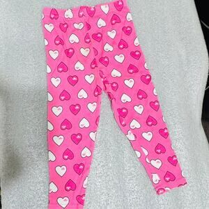 Toddler Girl Pink Tiara Heart Valentine's Day Pants Leggings 4T